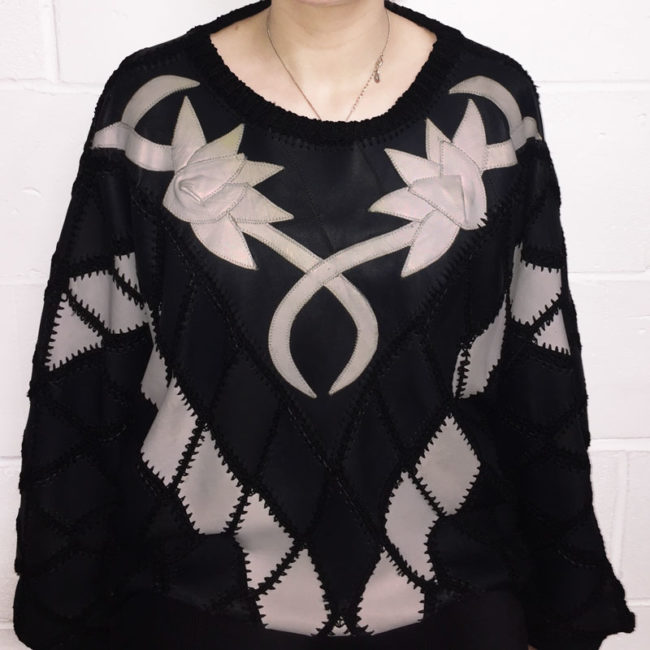 Black And White Patchwork Jumper