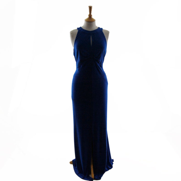 Ossie Clark Blue Evening Dress