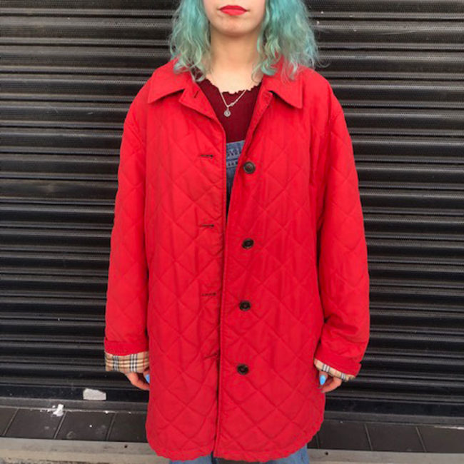 Red Burberry London Coat