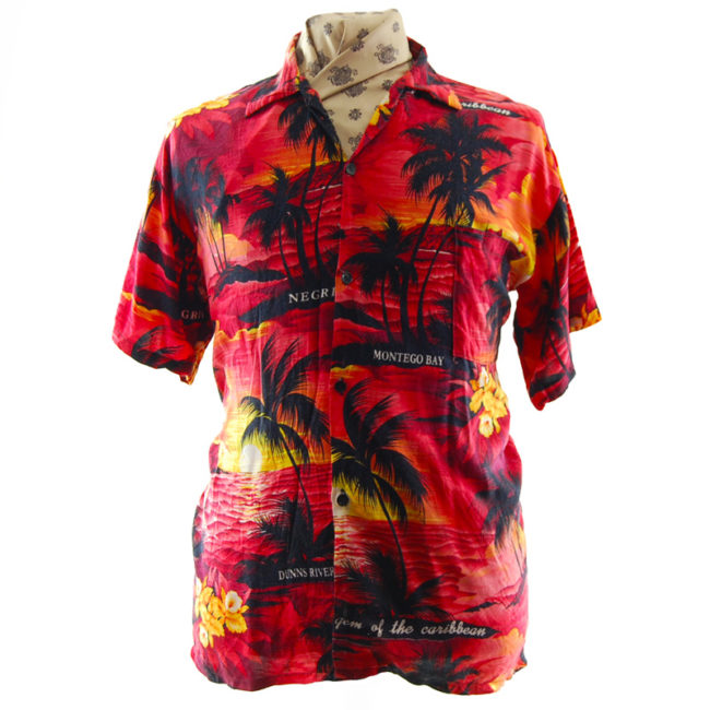 Red Sun-Set Hawaiian Shirt