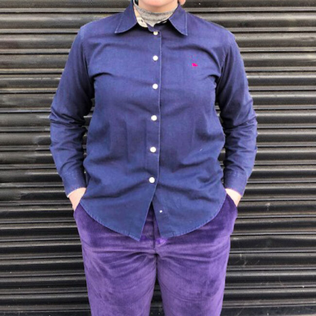 Womens Burberry Blue Cotton Shirt