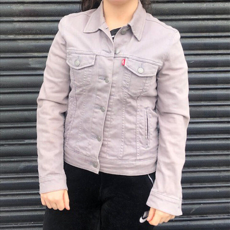 Levi's Grey Denim Jacket UK 10 Blue 17 Vintage Clothing