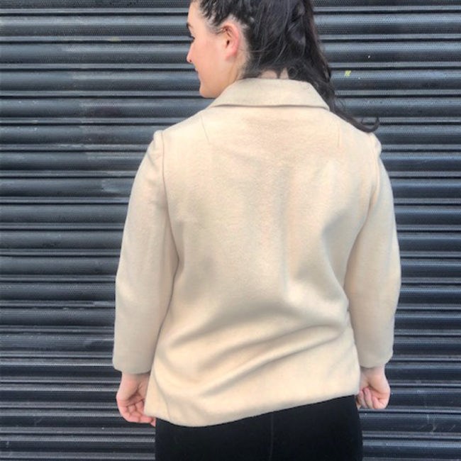 back of 60s Pure Cashmere Cream Jacket