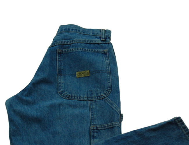 close up of label of WRG Straight Leg Carpenter Jeans