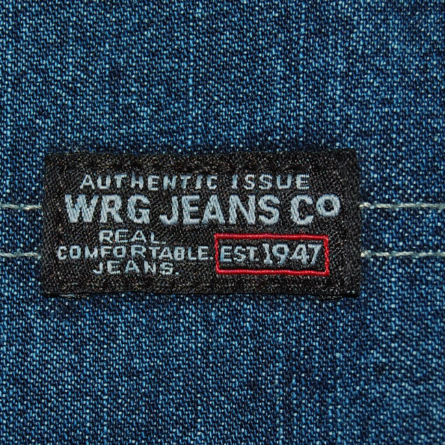 label of Blue WRG Carpenter Jeans