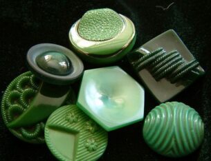 Green vintage buttons