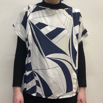 80s Geometric Patterned Top
