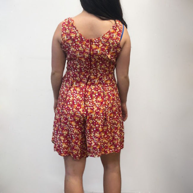 back of Vintage Floral Summer Playsuit