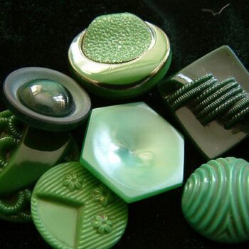 Green vintage buttons