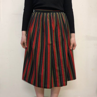 60s Vintage Striped Skirt