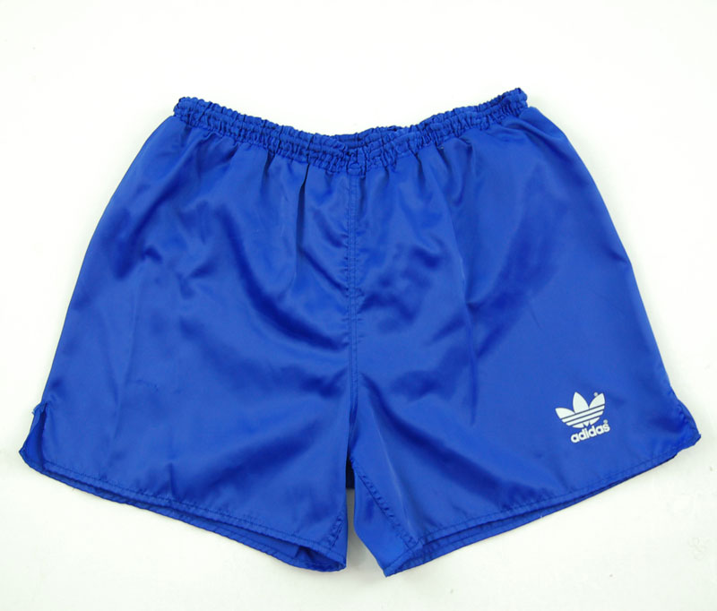 Adidas Plain Blue Sport Shorts - UK XL - Blue 17 Vintage Clothing