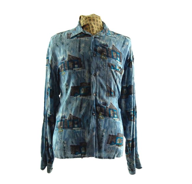 90s Western Outback Print Shirt