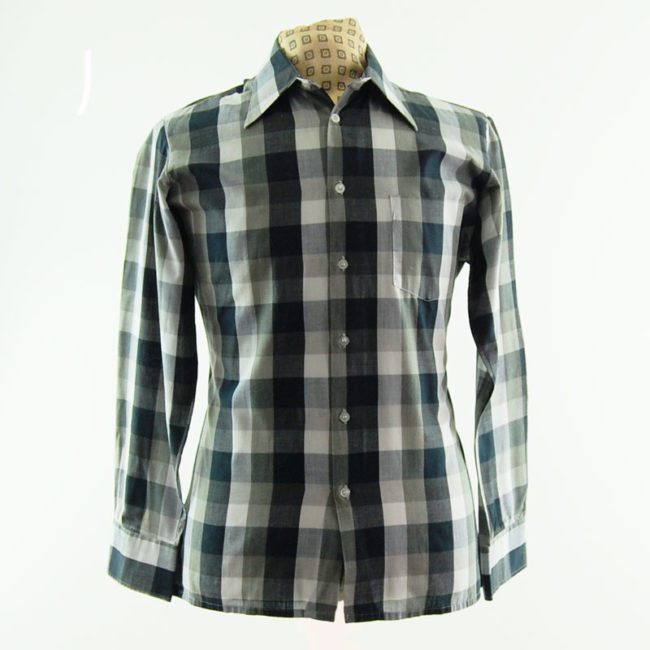 Monochrome Plaid 70s Shirt