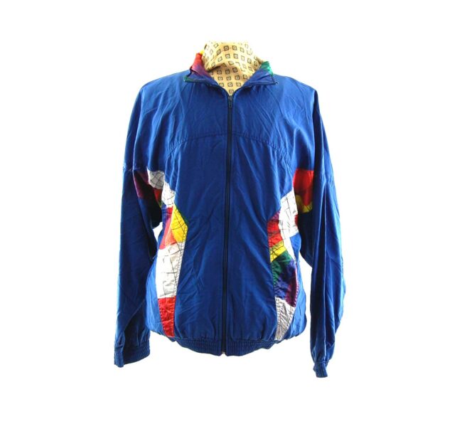 Vintage Hot-Air Balloon Print Windbreaker