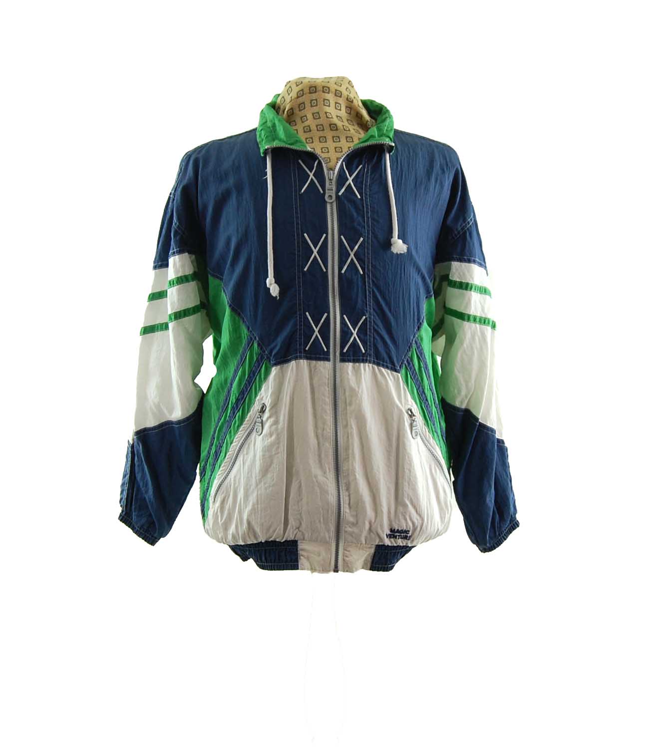 Magic Venture Windbreaker Jacket - S - Blue 17 Vintage Clothing