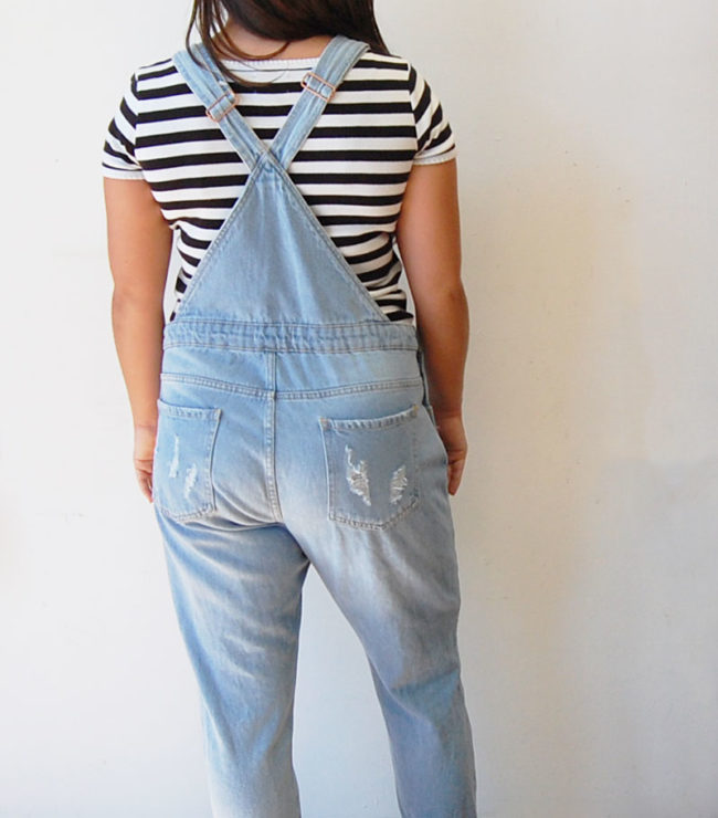 back of Denim Janina Dungarees