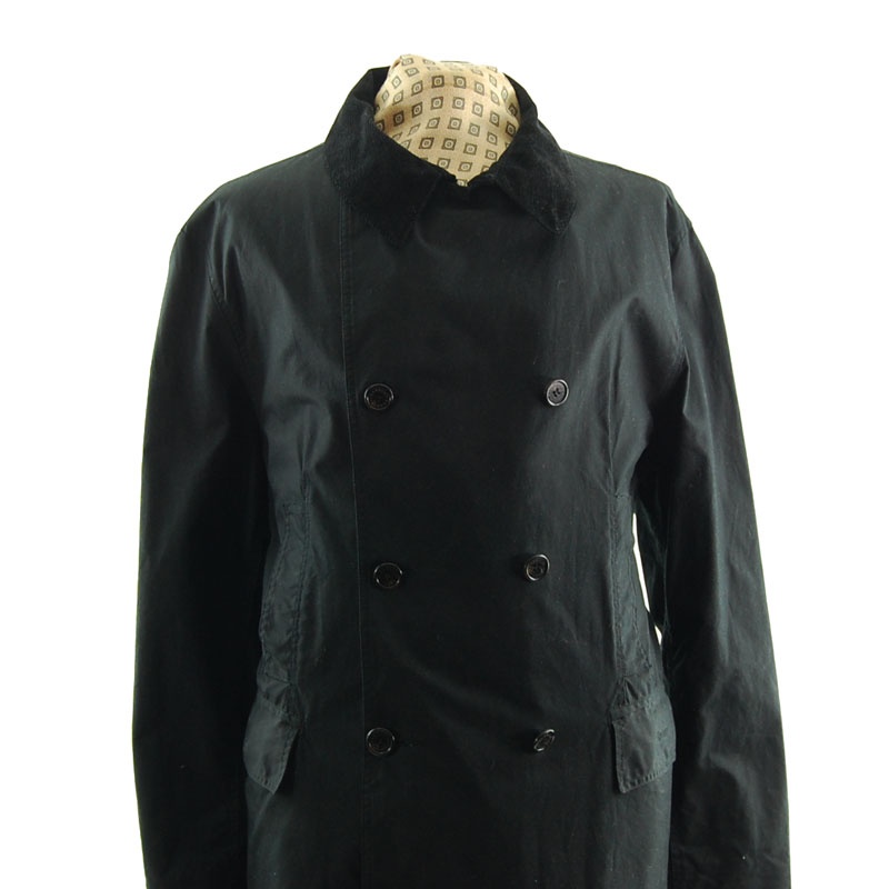Barbour Double Breasted Coat UK XXL Blue 17 Vintage Clothing