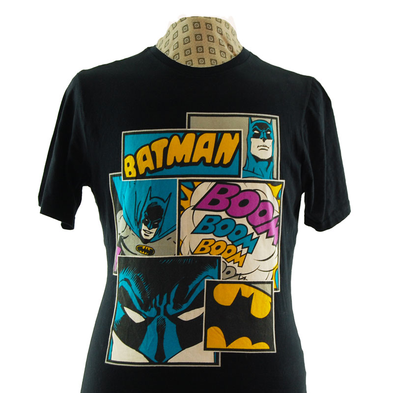 Batman T Shirt - DC Comics - UK S - Blue 17 Vintage Clothing