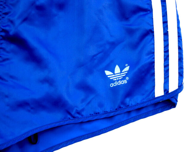 label 90s Adidas Satin Blue Sport Shorts