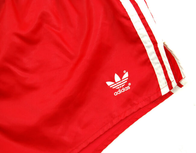 label 90s Adidas Satin Red Sport Shorts