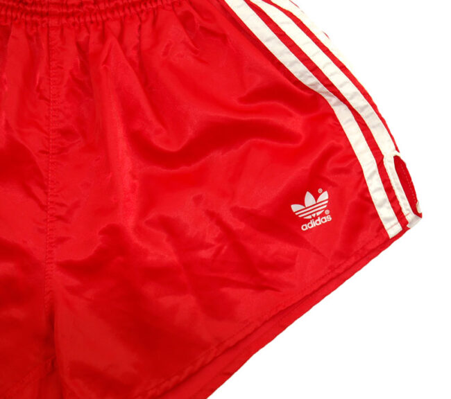 logo 90s Adidas Red Sport Shorts