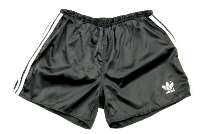 90s Adidas Black Satin Sport Shorts