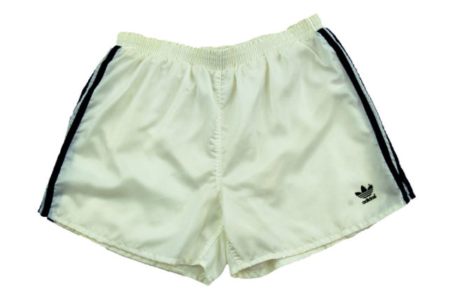 90s Adidas Satin White Sport Shorts