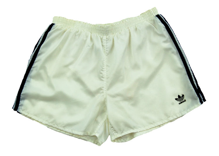 90s Adidas Satin White Sport Shorts
