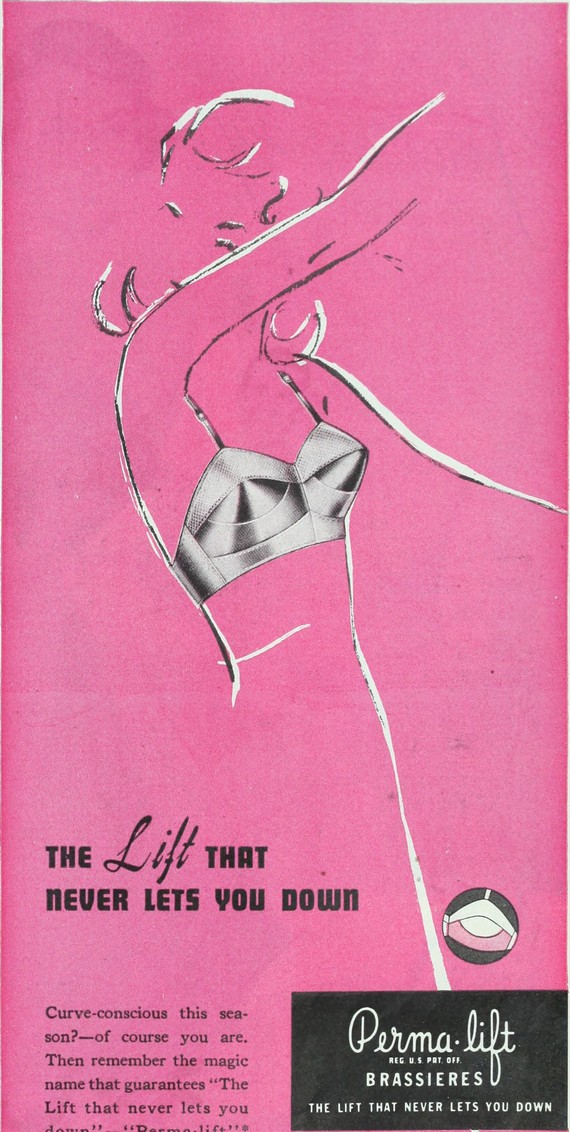 Permalift brassieres ad from The Ladies' home journal, 1948 Permalift brassieres ad from The Ladies' home journal, 1948