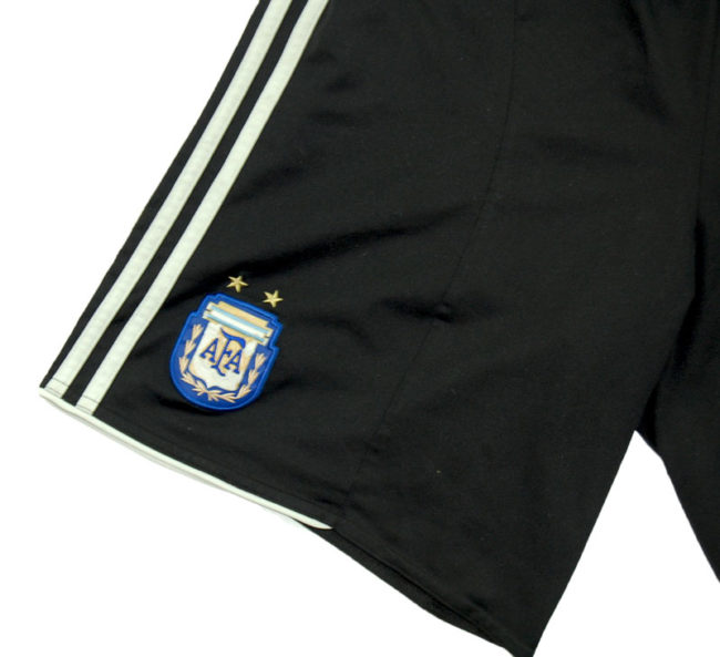 close up of 90s Adidas AFA Football Shorts