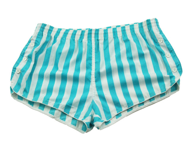 90s Striped Blue Tennis Shorts