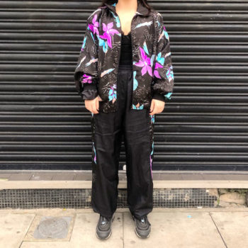 Black Floral Shell Suit Black Floral Shell Suit