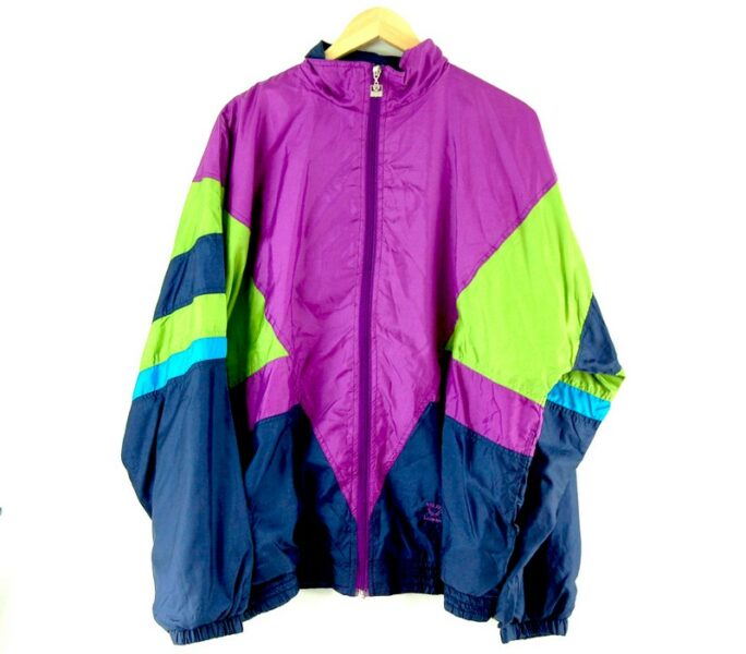 Block Colour Shell Suit - UK 2XL - Blue 17 Vintage Clothing