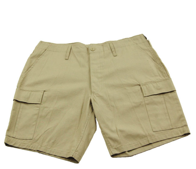 Mens Cargo Khaki Shorts