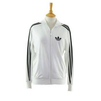 Vintage White Adidas Zip Up Jacket 