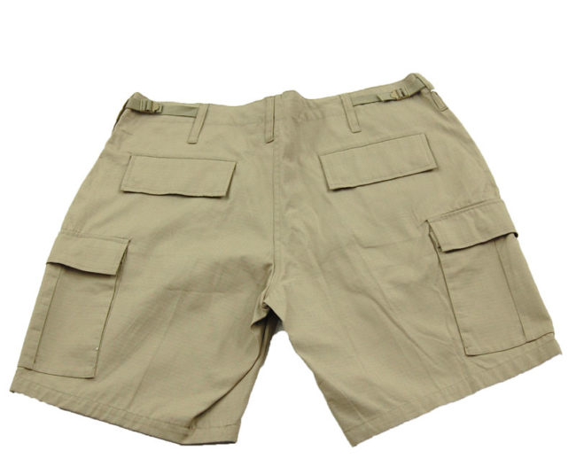 back of Mens Cargo Khaki Shorts