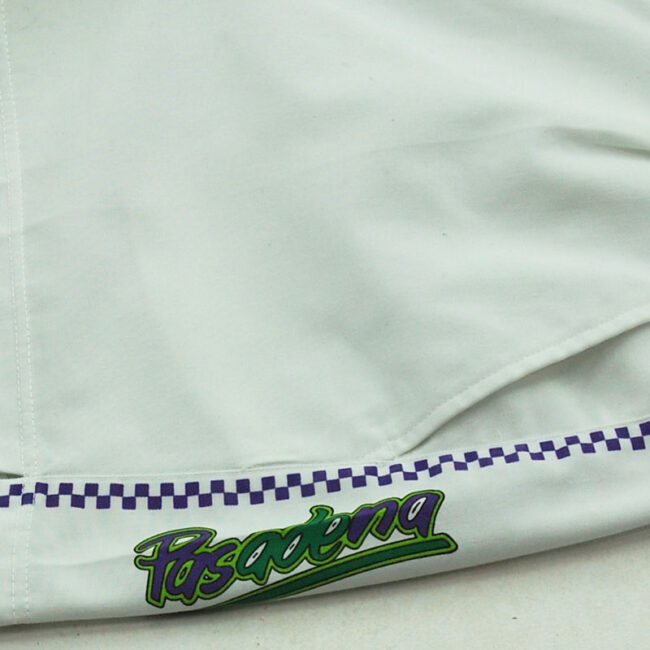 close up of checkered Pasadena Tennis Shorts