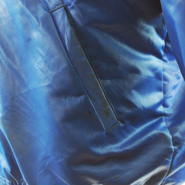 stain 2 Blue Satin Baseball Jacket