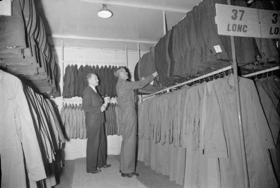 A choice of demob suits. Between 1939 and 1945 A choice of demob suits. Between 1939 and 1945