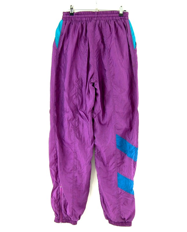 90s Purple And Turquoise Shell Suit trousers