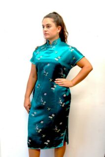 60s Green Vintage Chinese Dress