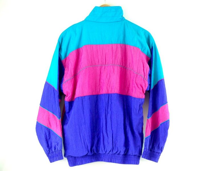 Chevron Patterned Shell Suit - UK M- Blue 17 Vintage Clothing