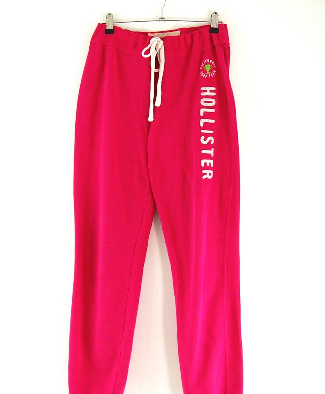 Pink Hollister Jogging Bottoms - UK S - Blue 17 Vintage Clothing