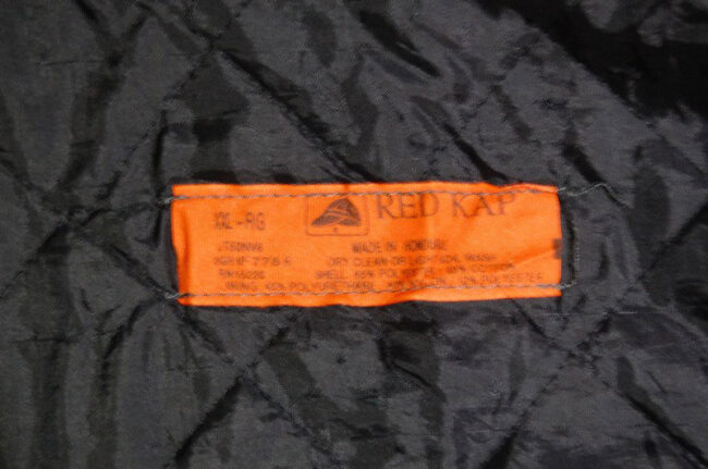 Label of work jacket