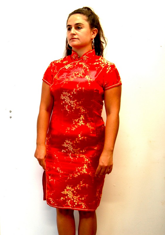 Red Vintage Cheongsam Dress
