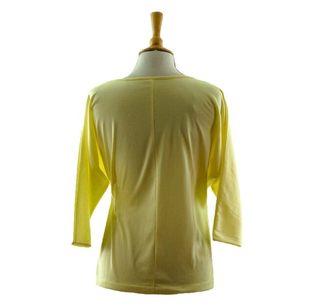 Reverse side of Womens Yellow Applique 80s T Shirt