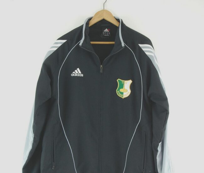90s Adidas Track Jacket with Patch close up