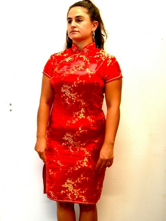 Red Vintage Cheongsam Dress