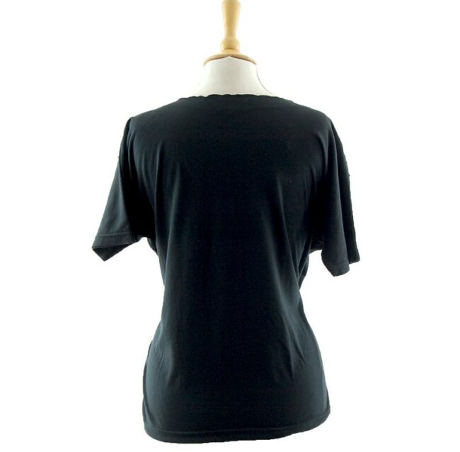 Reverse side of Elegant Womens Black Beaded 80s T Shirt