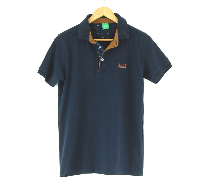 Hugo Boss Polo Shirt - m - Blue 17 Vintage Clothing